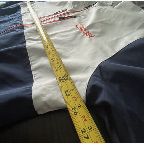 Toast Jacket 2XL Windbreaker Zip Color Block Navy White Orange Embroidered Hoody - Picture 8 of 12